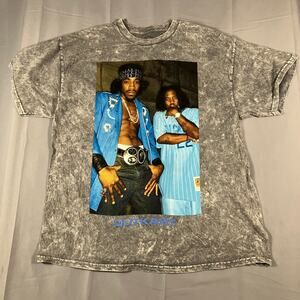 Outkast Band Graphic T-Shirt Unisex XL Acid Wash Hip Hop Rap Tee 100% Cotton
